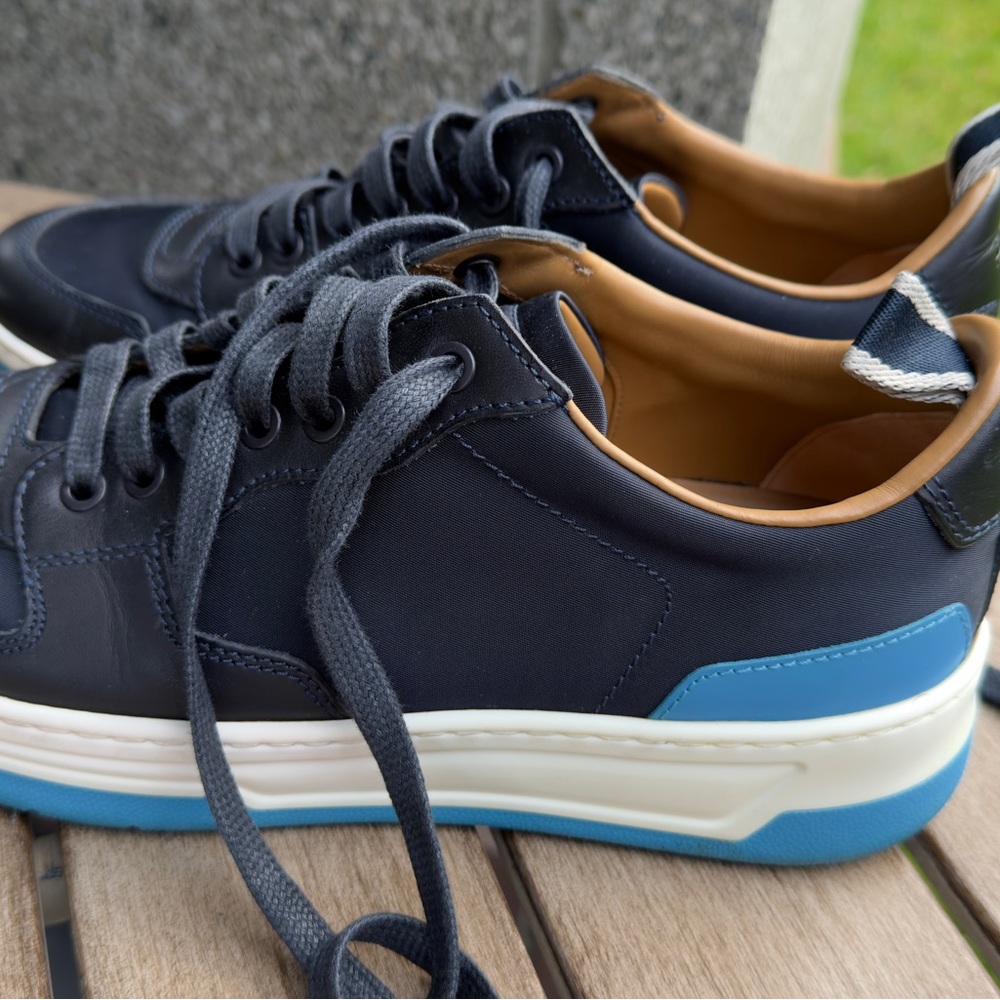 Boss Dark Blue and Tan Sneakers